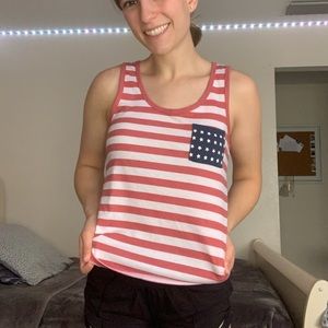 American flag tank top